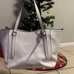 Nine West White Tote Bag
